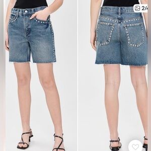 Reformation Studded Jeans Shorts, size 29
